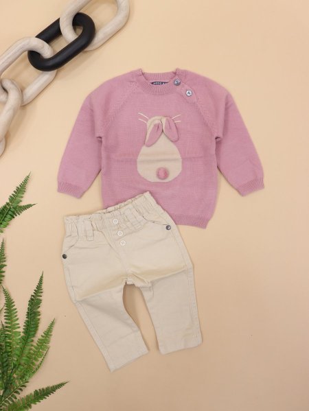 طقم صوف بناتي