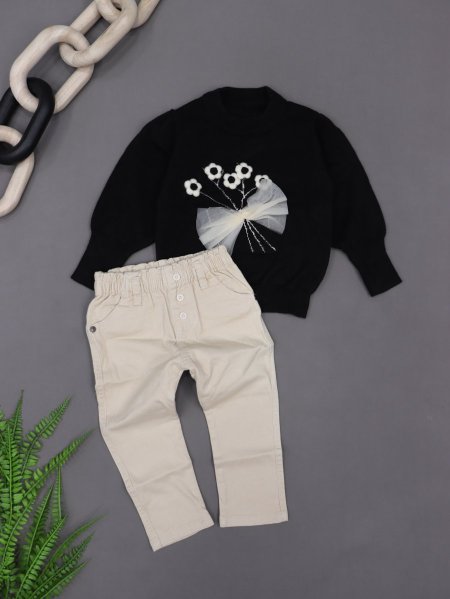 طقم صوف بناتي