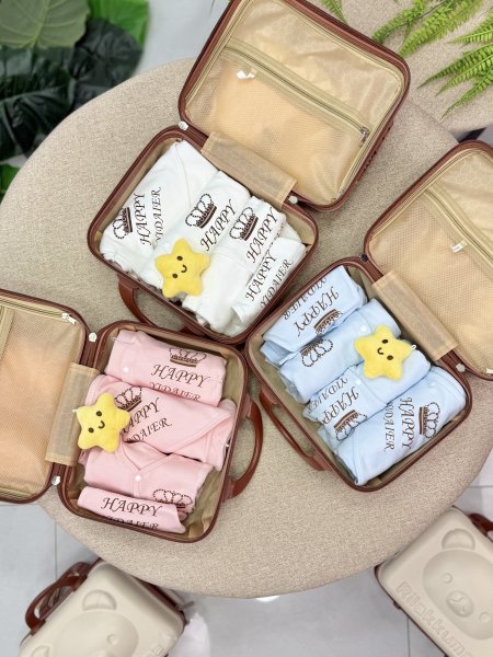 شنتة جهاز بيبي قطن 14 قطعة