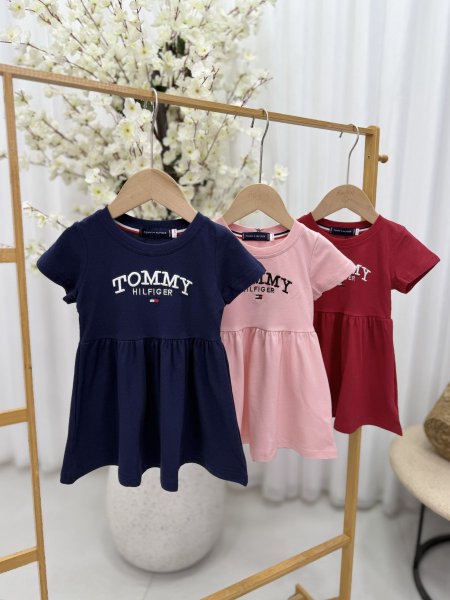 فستان قطن TOMMY HILFIGER