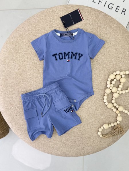 بدلة قطن بيبي tommy hilfiger