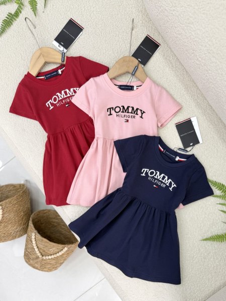 فستان قطن TOMMY HILFIGER