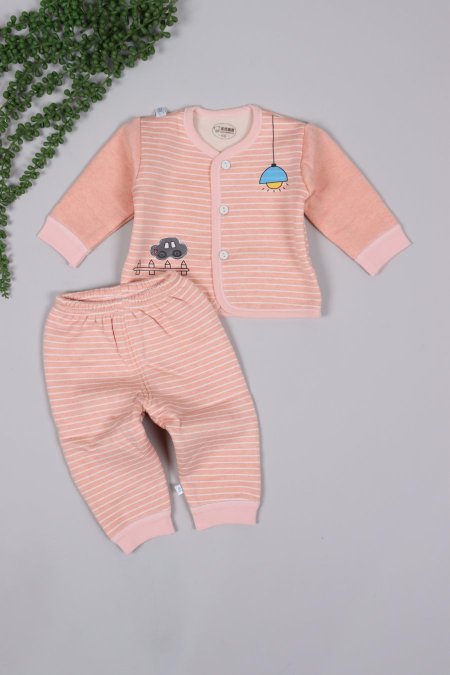 بجامة قطن بيبي مبطن فرو3003