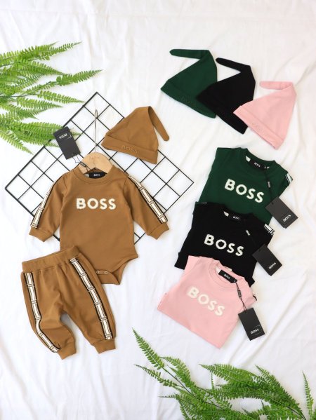 بدلة بيبي قطن خريفي boss