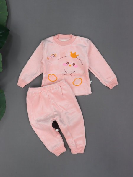 بجامة بيبي شتوي مبطّن فرو 