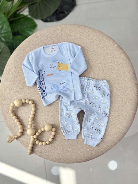 بجامة بيبي مخمل hoppala