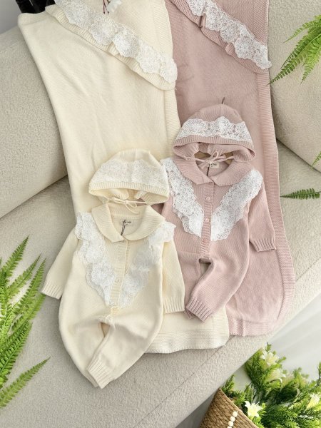 طقم بيبي صوف مع حرام YIGE 26032