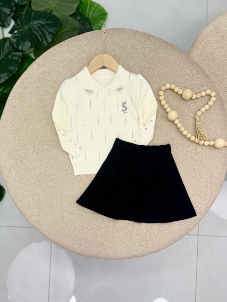 طقم صوف بناتي YSL