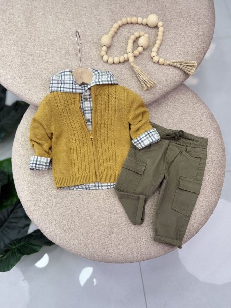 طقم صوف ولادي 3 قطع TOP KIDS