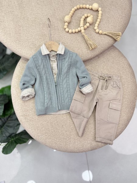 طقم صوف ولادي 3 قطع TOP KIDS