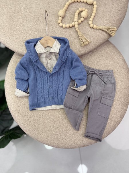 طقم صوف ولادي 3 قطع TOP KIDS