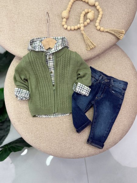 طقم صوف ولادي 3 قطع TOP KIDS