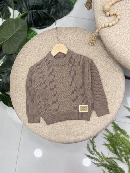 بلوزة صوف ثقيل ولادي